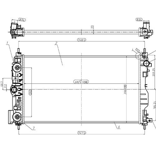 Z70719R — ZIKMAR — Радиатор охлаждения двигателя