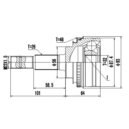 Z87004R — ZIKMAR — Шрус Наружный