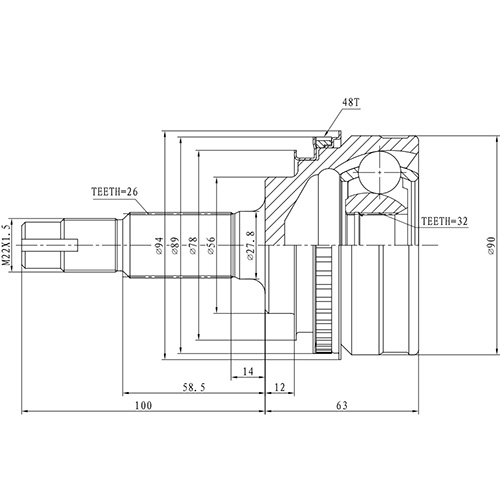 Z87020R — ZIKMAR — Шрус Наружный