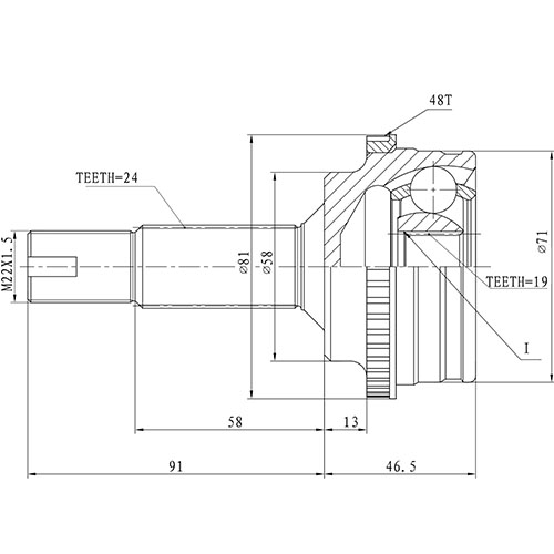 Z87037R — ZIKMAR — Шрус Наружный