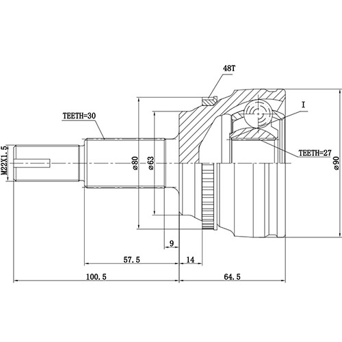 Z87047R — ZIKMAR — Шрус Наружный