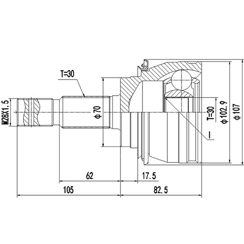 Z87049R — ZIKMAR — Шрус Наружный