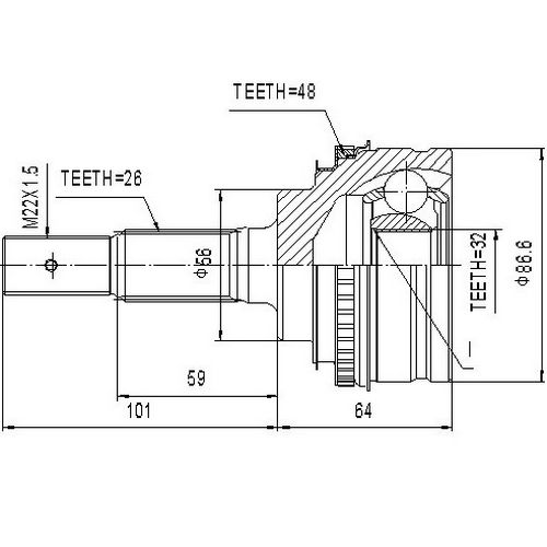 Z87065R — ZIKMAR — Шрус Наружный