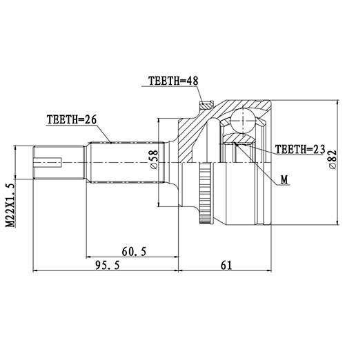 Z87071R — ZIKMAR — Шрус Наружный