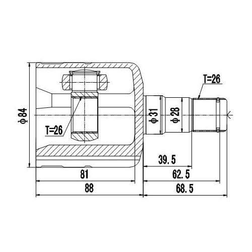 Z87090R — ZIKMAR — Шрус Внутренний