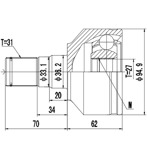 Z87093R — ZIKMAR — Шрус Внутренний