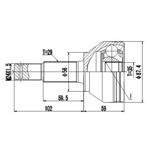 Z87106R — ZIKMAR — Шрус Наружный