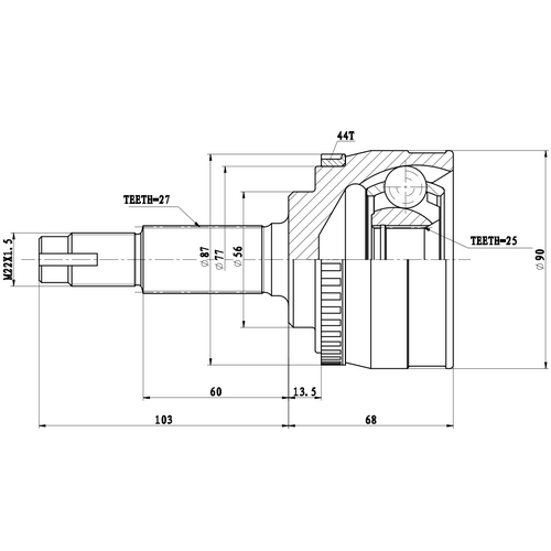 Z87112R — ZIKMAR — Шрус Наружный