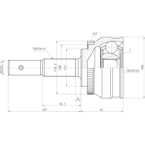 Z87113R — ZIKMAR — Шрус Наружный