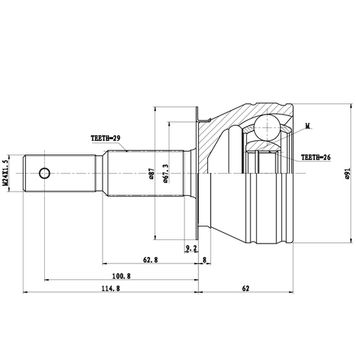 Z87114R — ZIKMAR — Шрус Наружный