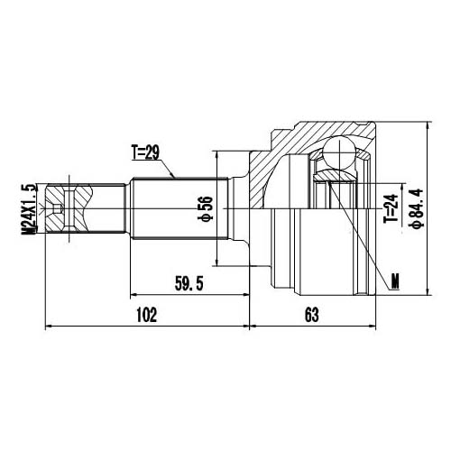 Z87115R — ZIKMAR — Шрус Наружный