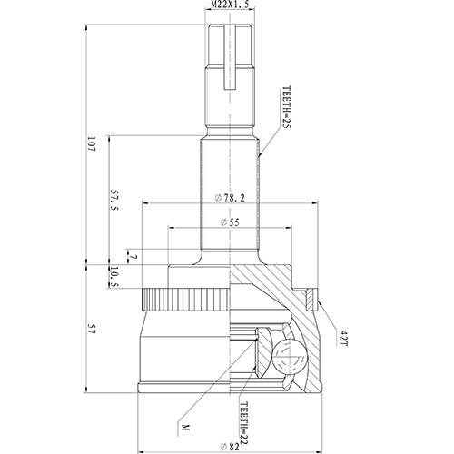 Z87133R — ZIKMAR — Шрус Наружный