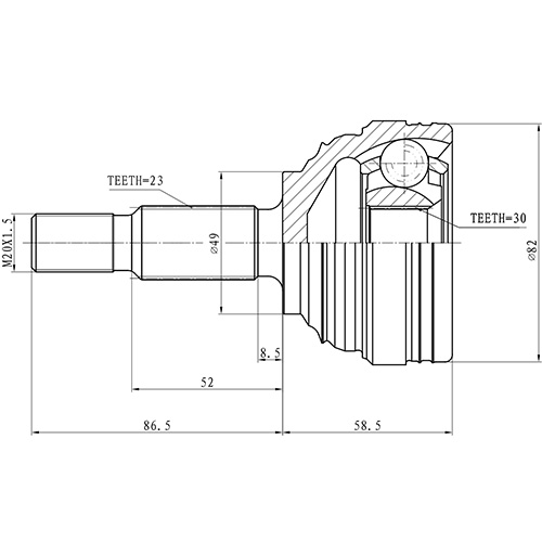 Z87150R — ZIKMAR — Шрус Наружный