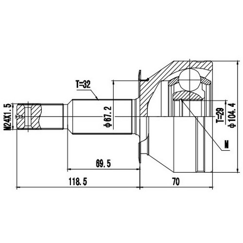 Z87163R — ZIKMAR — Шрус Наружный