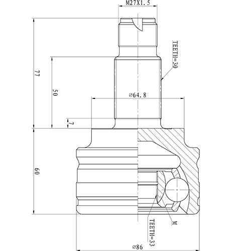 Z87173R — ZIKMAR — Шрус Наружный