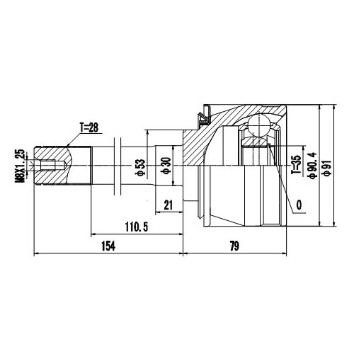 Z87194R — ZIKMAR — Шрус Наружный