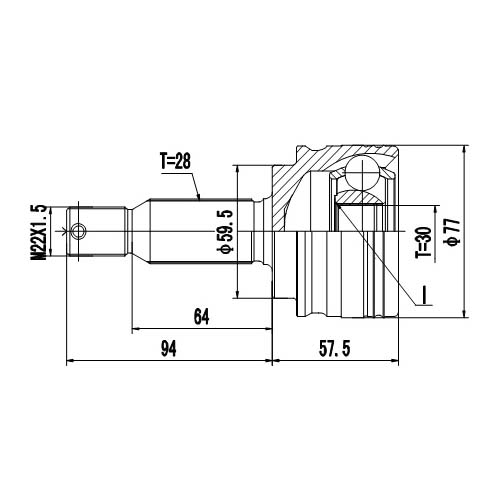 Z87201R — ZIKMAR — Шрус Наружный