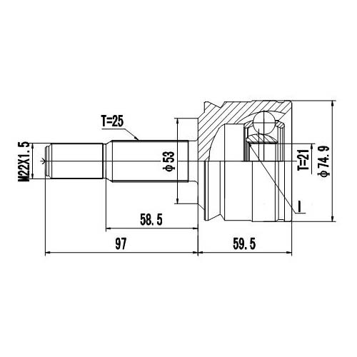 Z87204R — ZIKMAR — Шрус Наружный