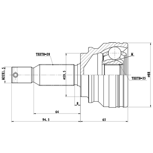 Z87206R — ZIKMAR — Шрус Наружный