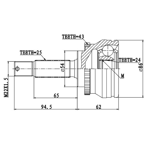 Z87221R — ZIKMAR — Шрус Наружный