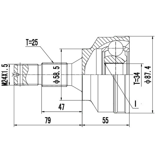 Z87249R — ZIKMAR — Шрус Наружный