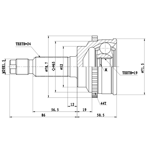 Z87250R — ZIKMAR — Шрус Наружный