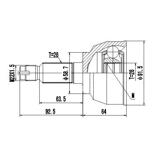 Z87252R — ZIKMAR — Шрус Наружный