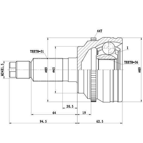 Z87257R — ZIKMAR — Шрус Наружный