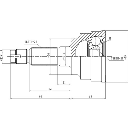 Z87264R — ZIKMAR — Шрус Наружный