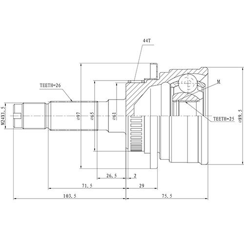 Z87276R — ZIKMAR — Шрус Наружный