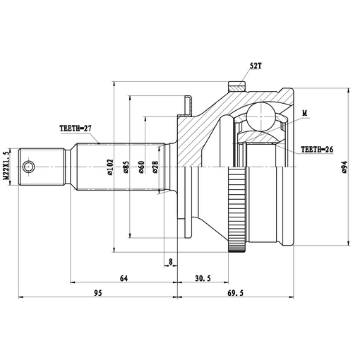 Z87301R — ZIKMAR — Шрус Наружный