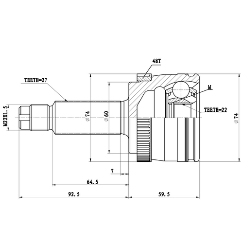 Z87305R — ZIKMAR — Шрус Наружный