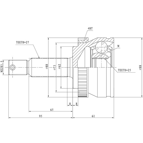 Z87325R — ZIKMAR — Шрус Наружный