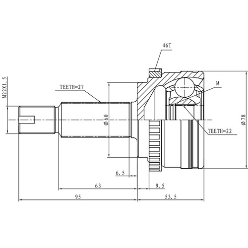 Z87333R — ZIKMAR — Шрус Наружный