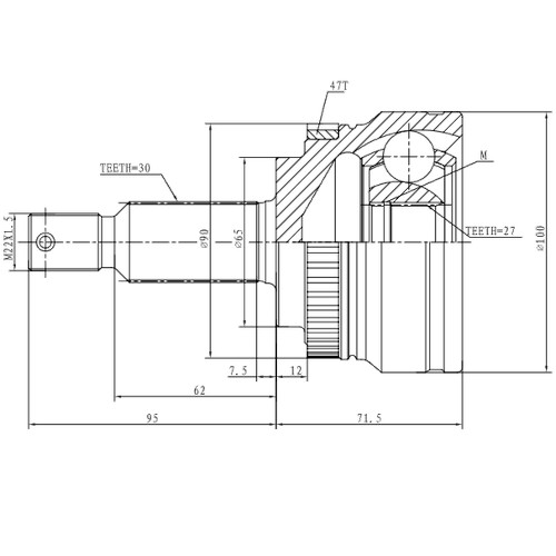 Z87334R — ZIKMAR — Шрус Наружный