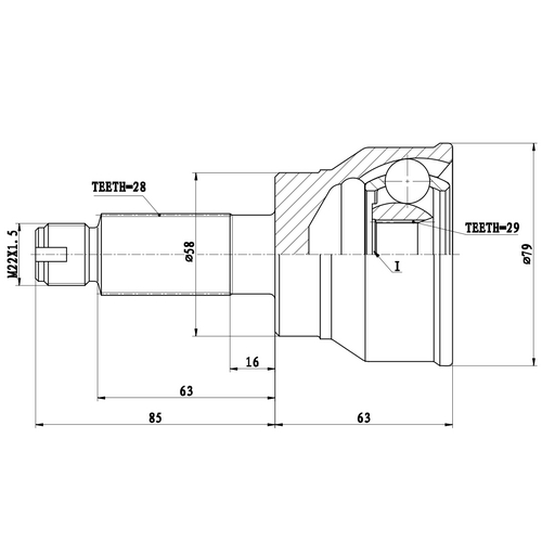 Z87390R — ZIKMAR — Шрус Наружный