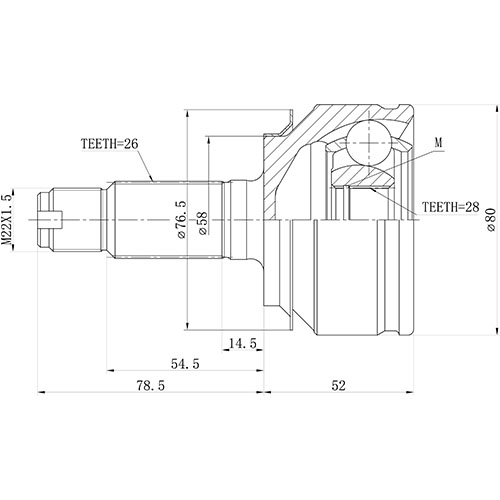 Z87424R — ZIKMAR — Шрус Наружный