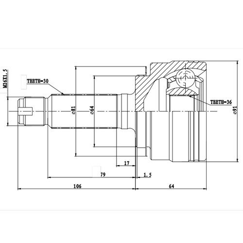 Z87428R — ZIKMAR — Шрус Наружный