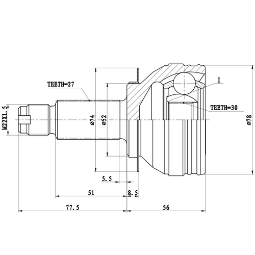 Z87480R — ZIKMAR — Шрус Наружный