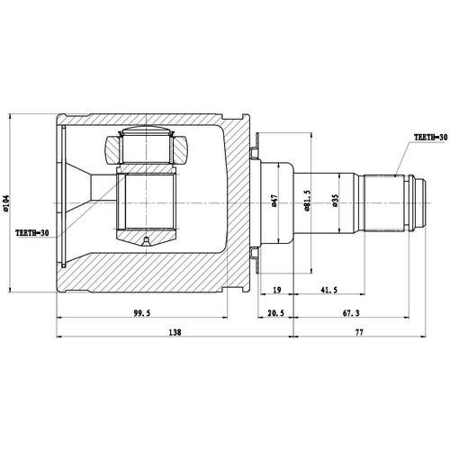 Z87517R — ZIKMAR — Шрус Внутренний