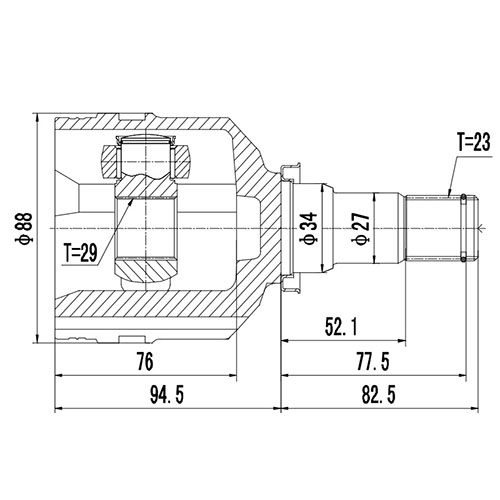 Z87531R — ZIKMAR — Шрус Внутренний