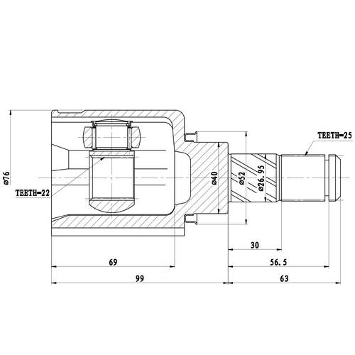 Z87608R — ZIKMAR — Шрус Внутренний