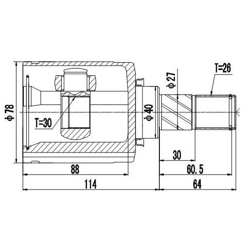 Z87609R — ZIKMAR — Шрус Внутренний