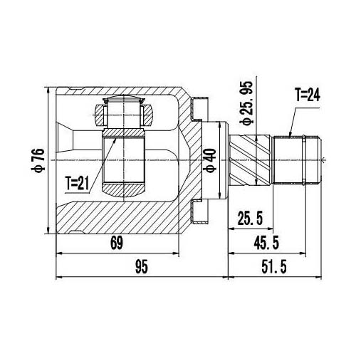 Z87624R — ZIKMAR — Шрус Внутренний