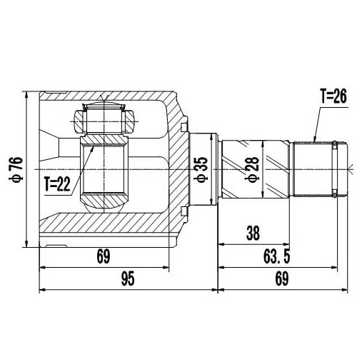 Z87682R — ZIKMAR — Шрус Внутренний