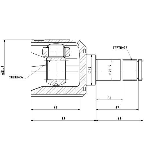 Z87704R — ZIKMAR — Шрус Внутренний