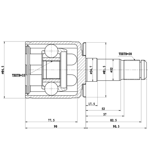 Z87714R — ZIKMAR — Шрус Внутренний