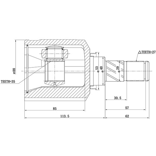 Z87728R — ZIKMAR — Шрус Внутренний