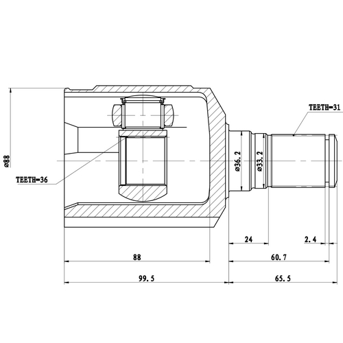 Z87752R — ZIKMAR — Шрус Внутренний