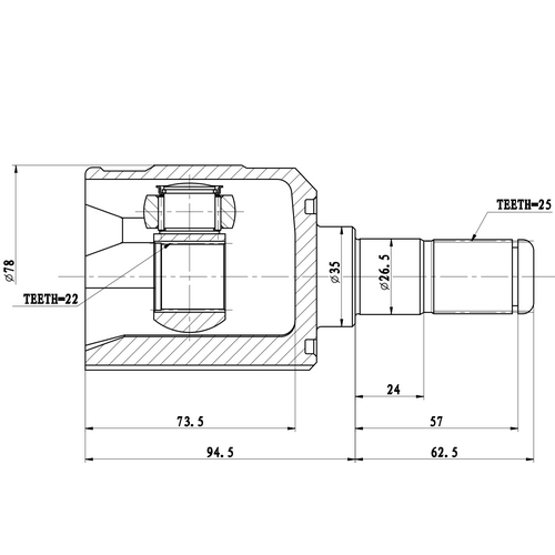 Z87801R — ZIKMAR — Шрус Внутренний